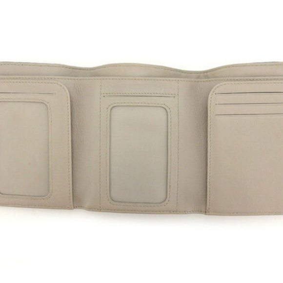 Loewe Wallet Purse Trifold Navy Grey Woman Authentic Used Y3345 - Picture 3 of 5